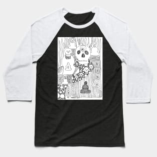 Skulls & Buddha Number 21 Baseball T-Shirt